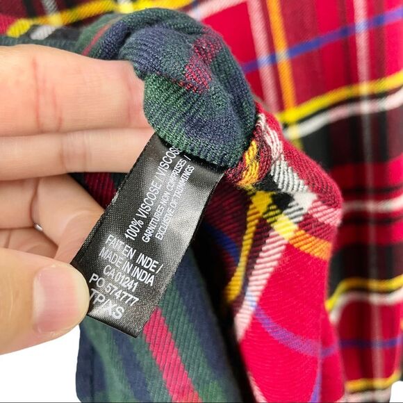 𝅺ICONE by Simons Mixed Plaid Shirt Size XS - Picture 5 of 5